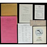 Olympic Winter Games 1932 7 booklets + pieces - 7 different official documents and brochures from