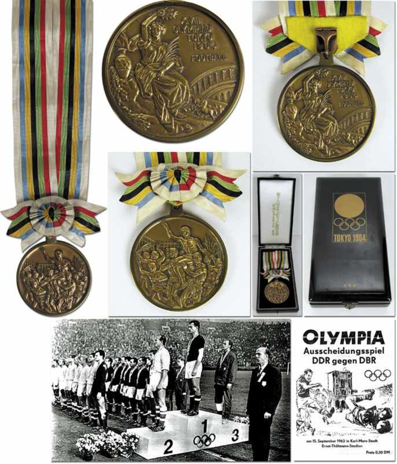 Olympic Games Mexico 1964 Bronze Winner medal - 3rd place medal won by an East German athlete in the