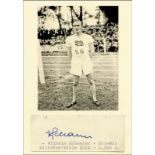 Autograph Olympic athletics. Wilhelm Schärer -Schärer, Wilhelm - (1903-1982) Blancobeleg mit