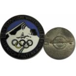 Olympic Games 1936. Garmisch Participation badge - Official participation badge for the team members