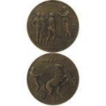 Olympic Games Anvers 1920. Participation Medal - for athlets. Bronze, 6 cm. With attractive relief