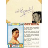 Autograph Olympic Games 1924.Weightlifting - Piece of paper with original signature of French