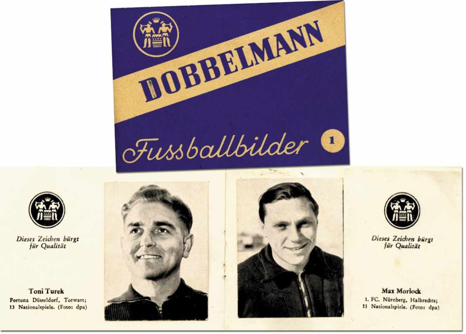 German Sticker Album 1958 Dobbelmann - One of the rarest German colletorcards album of the World Cup