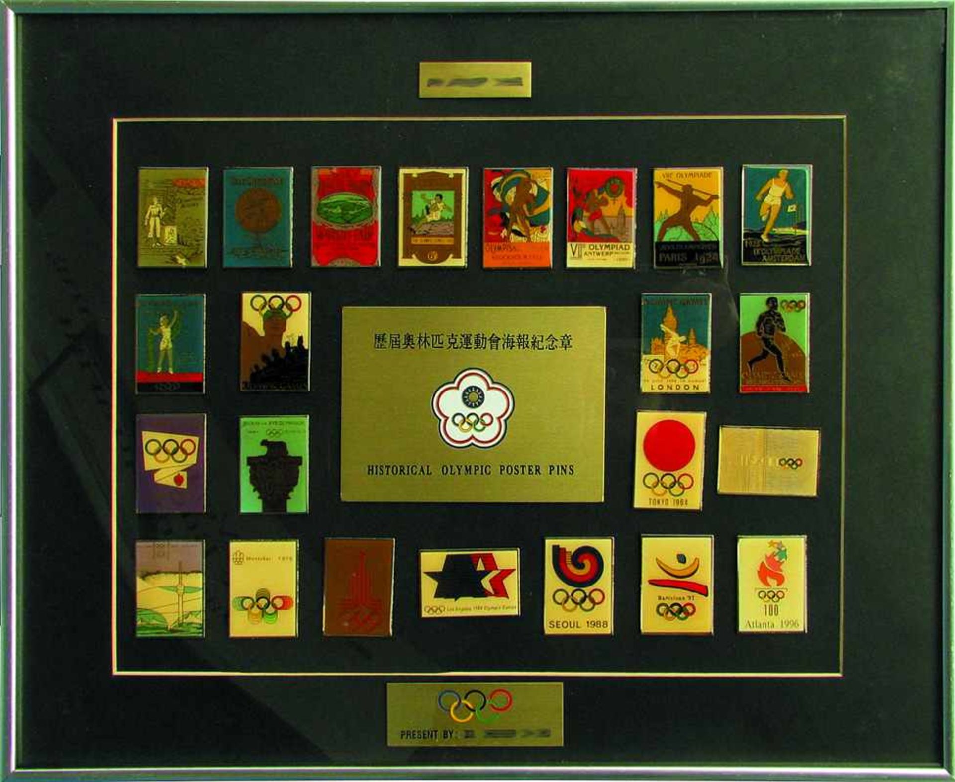 Olympic Summer Games 1986 - 1996 Pin Collection - Collection of 23 badges with motifs of