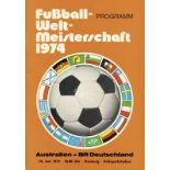 World Cup 1974. Programme Australia vs Germany - Group Match 18th june 1974 in Hamburg. Size