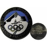 Olympic Games 1936. Garmisch Participation badge - Olympic Games Garmisch-Partenkirchen 1936: