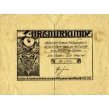 Olympic Games 1916. Diploma - Certificate of honour by the committee for the military preparation of