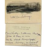 Autograph Olympic Games 1900 USA Walter Tewksbury - Postcard from the world exhibition in Paris 1900