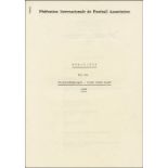 World Cup 1962. Official FIFA Regulations - Official regulations for the Football World Cup in Chile