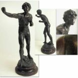 Bronze sculpture boxer, injection molding ca.1910 - Large boxer bronze sculpture, injection molding,