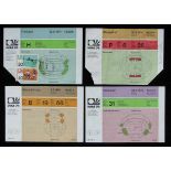 World Cup 1974. 4 Tickets - 4 different tickets WM 1974: 1) opening match, 13.6.1974 in Frankfurt,