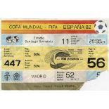 FIFA World Cup 1982 Ticket Final Italy vs Germany - (3-1), on 11th July, 1982 in Madrid. Size