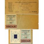 World Cup 1962. Ticket booklet with 8 Tickets - Original season ticket booklet for the Football