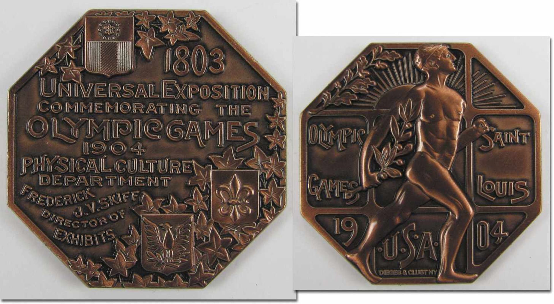 Olympic Games 1904. Participation medal Replica - inscribed "Olympic Games St.Loius 1904". Bronze