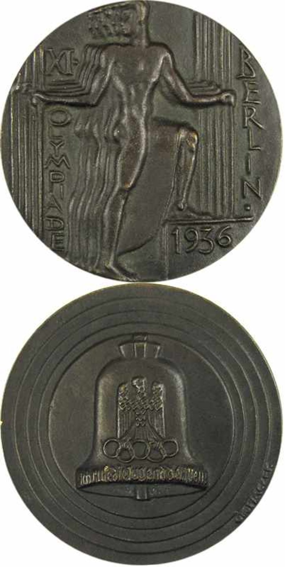 Olympic games Berlin 1936. Participation medal - Official particpation badge Olympic Games 1936 in