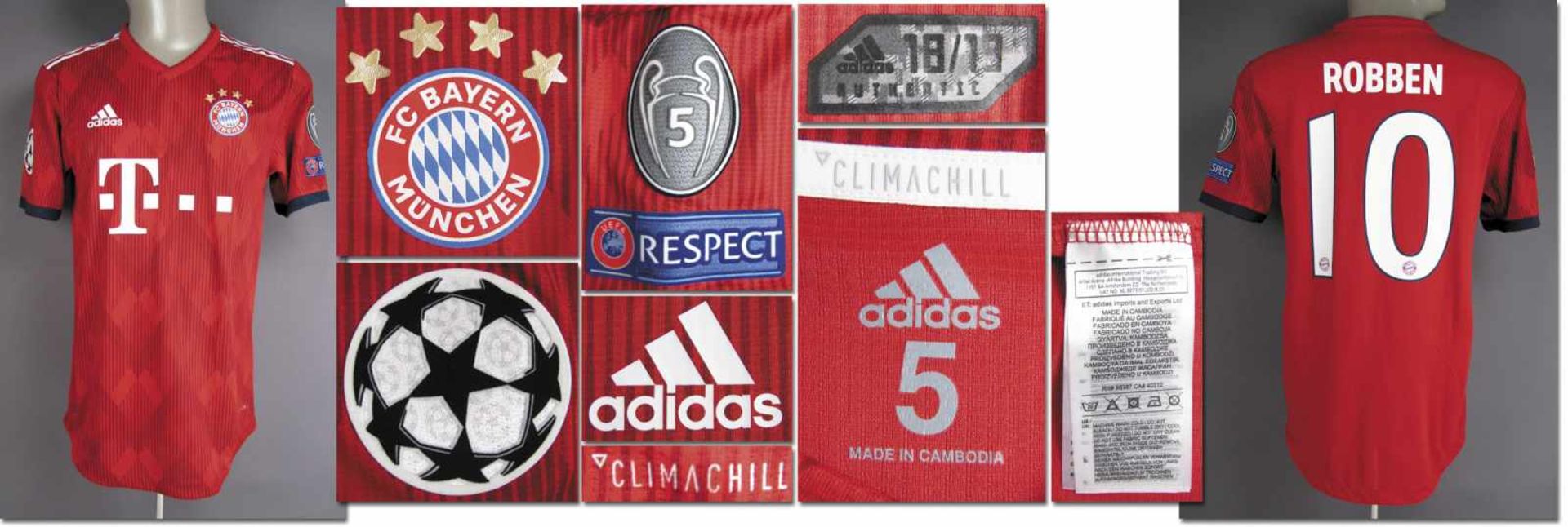 match worn football shirt Bayern Munich 2018/19 - Original match worn shirt Bayern München with