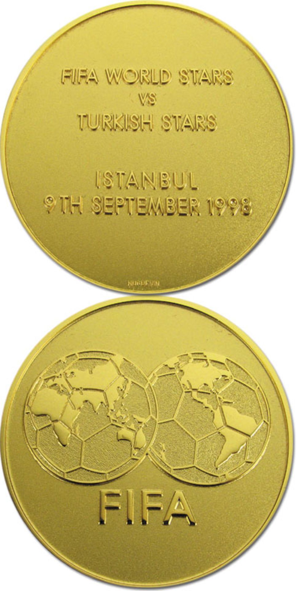 Participation Medal FIFA match 1998 - FIFA medal "FIFA World Stars vs Turkish Stars - Istanbul 9th