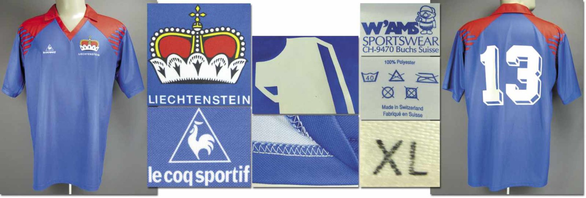 match worn football shirt Liechtenstein 1994/95 - Original match worn shirt Liechtenstein with