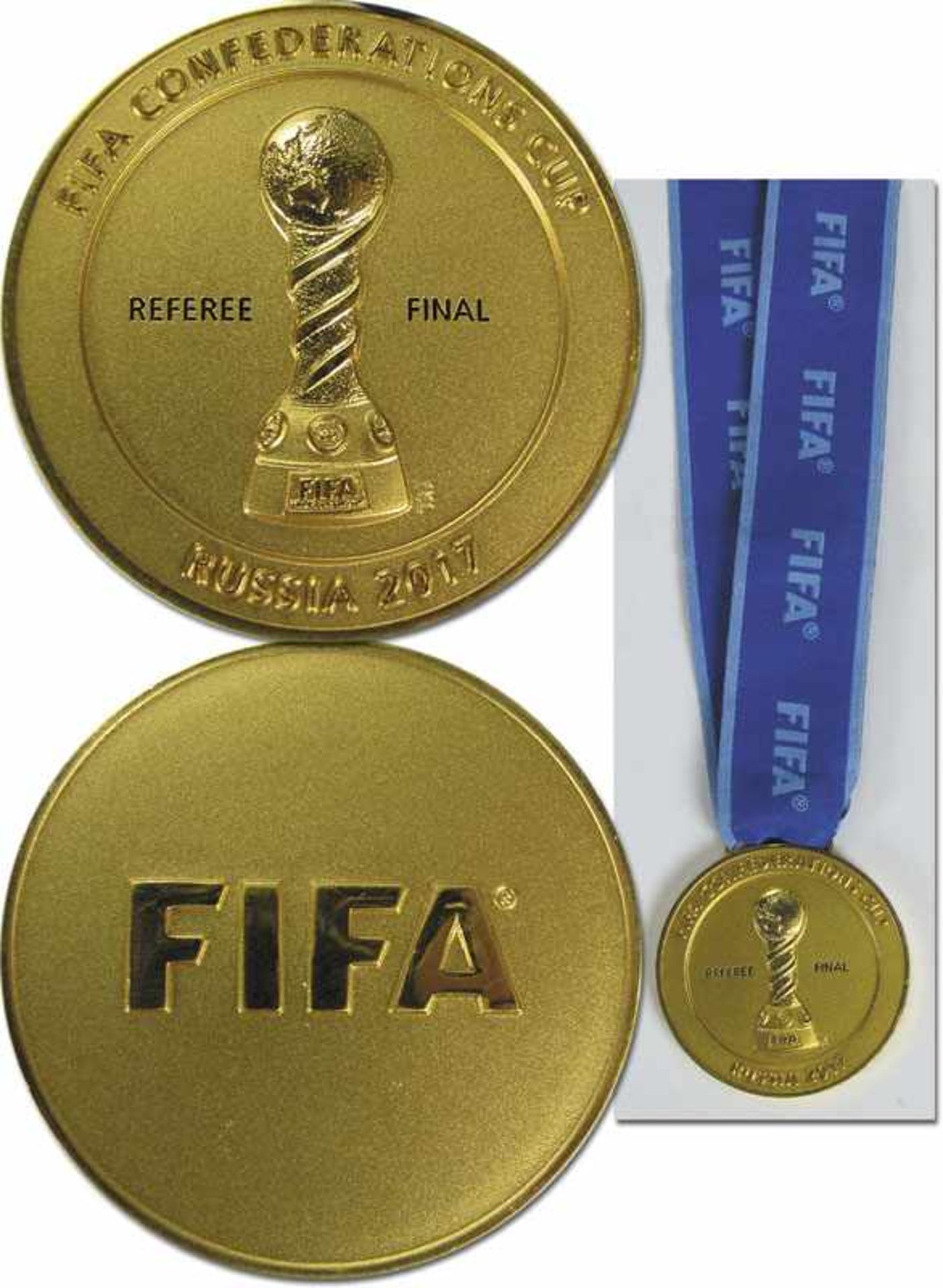 Winner medal FIFA Conferdations Cup Russia 2017 - FIFA Conferdations Cup Russia 2017 engraved "