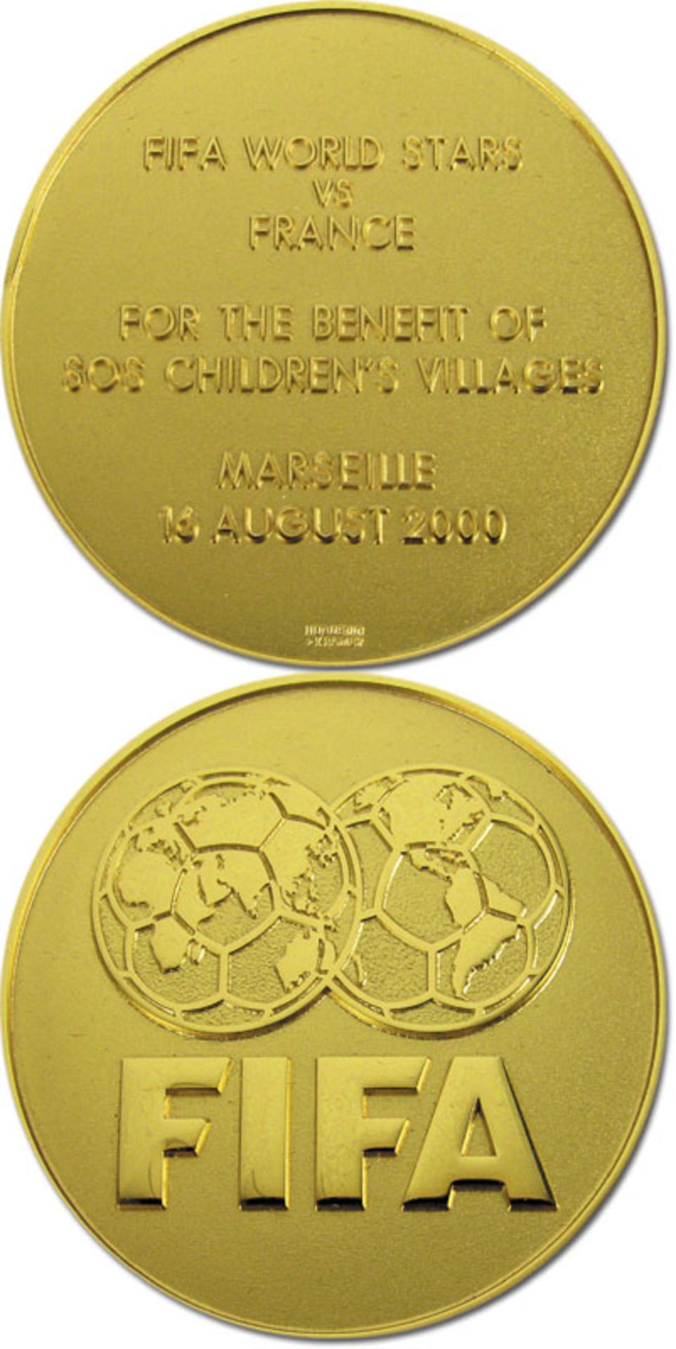 Participation Medal FIFA match 2000 - FIFA medal "FIFA World Stars vs France - for the benefit of