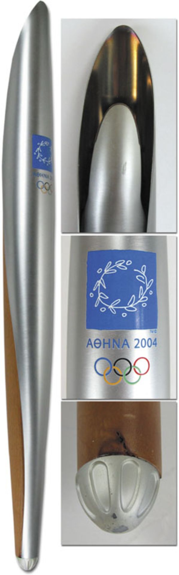 Olympic Games 2004. Official Torch - from the 28th Olympic Summer Games in Athen. Silver plated,
