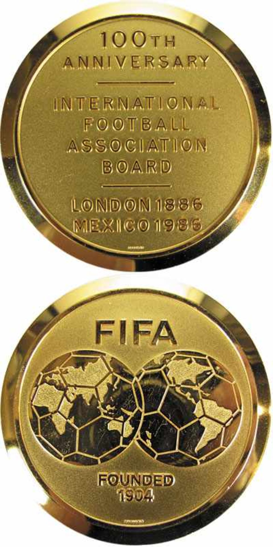 FIFA Commemortive Medal IFAB 186 - Official commemorative FIFA medal on occasion of the centenary "