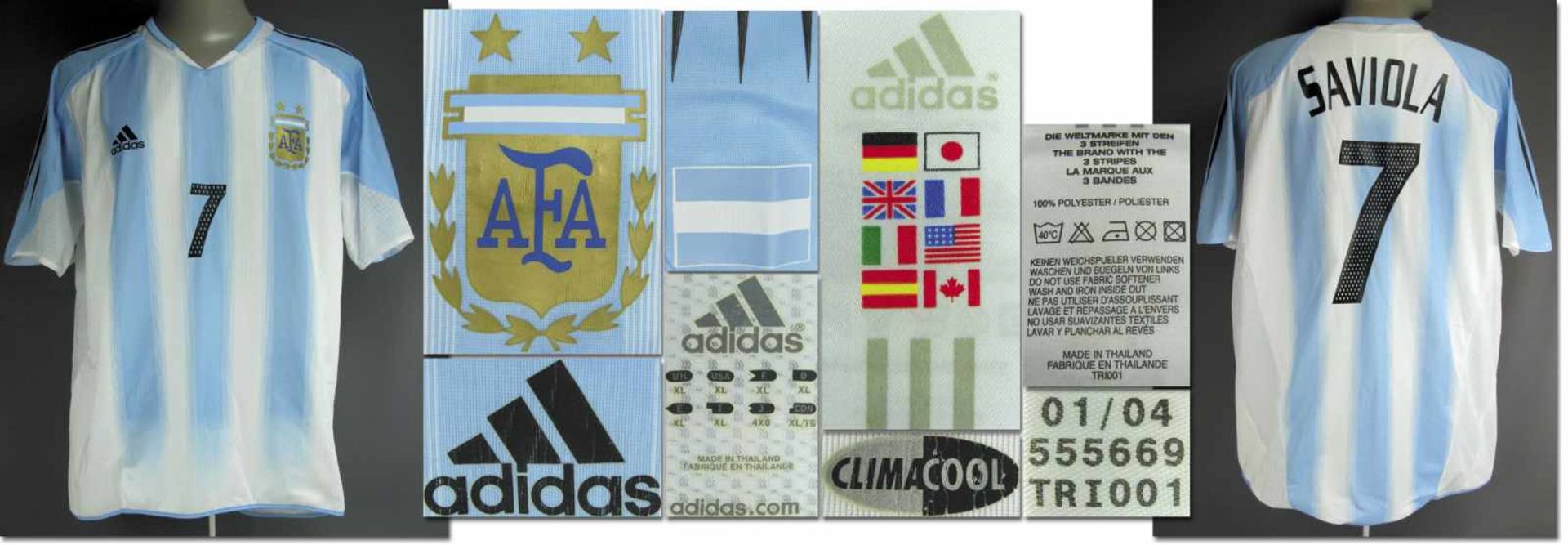 Olympics 2004 match worn football shirt Argentina - Original match worn shirt Argentina with