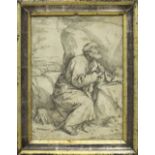JOSÉ DE RIBERA (1591-1652) Las lágrimas de San Pedro Grabado sobre papel verjurado. 32 x 24 cm.