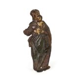 Virgen en hierro policromado, S. XVI Medidas: 39 cm