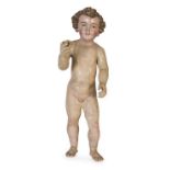 “Niño Jesús Bendiciendo”. Escuela andaluza, S. XVIII Altura: 56 cm Escultura en madera tallada,
