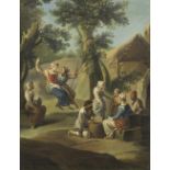 ROBUSTIANO BOADA (Escuela española, siglo XIX) El columpio h. 1831 Óleo sobre lienzo. 44,5 x 34