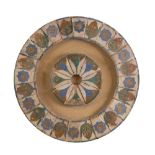 Treinta y dos azulejos de cerámica esmaltada de “arista”, con flores. Teruel, S. XVI Medidas: 72