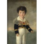 ZACARÍAS GONZÁLEZ VELÁZQUEZ (Madrid, 1763-1834) Retrato de niño, h. 1805 Óleo sobre lienzo. 76,5 x