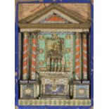 Composición simulando un altar neoclásico. Escuela romana, h. 1800. Medidas: 28 x 20 cms. (sin