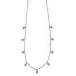 Collar en cadena de platino con 9 chatones de brillante colgantes Peso total aprox btes:1 ct.