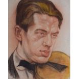 ISMAEL SMITH (Barcelona, 1886 - White Plains, Nueva York, 1972) Retrato del violinista Eduard