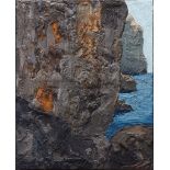 JOAN RIERA FERRARI (Manacor, 1943 - 2017) Rocas de la Sierra de Tramuntana, Mallorca, 1992Óleo sobre