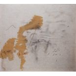 ANTONI TÀPIES (Barcelona, 1923 - 2012) Mirall (Espejo), 1982Mixta y barniz sobre tela. 82 x 92 cm.