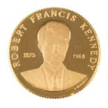 Medalla del Senado Americano Robert Kennedy En oro de 22 K. Diámetro: 2,8 cm.