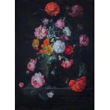 CORNELIS DE HEEM (Leyden, 1631 - Amberes, 1695) Rosas, gardenias, peonías y otras flores con