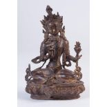 Escultura de Buda en bronce tibetano