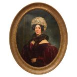 Retrato de dama Óleo sobre lienzo. 108 x 86 cm.