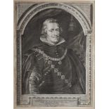 PAULUS PONTIUS (1603-1658) Retrato de Felipe IV, Rey de España P. Paul Rubens pinxit [Amberes],