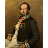 LUIS LÓPEZ PIQUER (1802-1865) Retrato de un militar con la condecoración de la Orden de San Gregorio