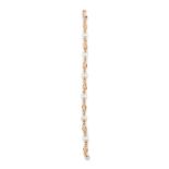 Pulsera de perlas cultivadas entre motivos de dobles ochos en oro amarillo de 18K Diámetro perlas: