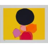 LUIS FEITO (Madrid, 1929) S.T, c.1970 Collague de papeles de colores. 23 x 29,5 cm. Firmado abajo