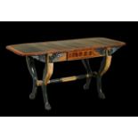 Importante “Sofa-table” Regency de madera de coromandel, madera de satín, madera ebonizada,