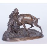 Piere Jules Mene (1810-1879), Berrea En bronce.  Medidas: 19 x 12 x 28 cm