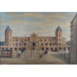 ESCUELA ESPAÑOLA, SIGLO XIX Vista del Casino de Santander Óleo sobre lienzo 47 x 69 cm Firmado y