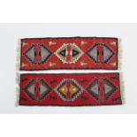 Two small kelim rugs, 38” x 12½”; together with various decorative prints, & sundry other items.